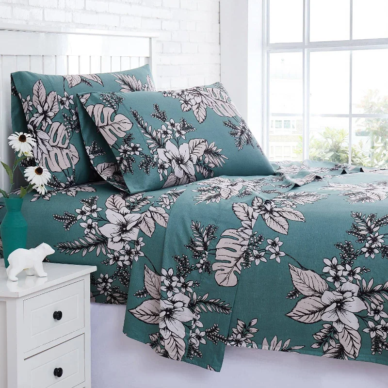 Fitted Sheets with Reinforced Corners for Long - Lasting UseFlora Extra Deep Pocket Sheet Set Fitted Sheets with Reinforced Corners for Long - Lasting UseFlora Extra Deep Pocket Sheet Set