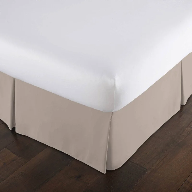 Bed skirts with a soft fleece lining for added comfortVilano Pleated Bed Skirt