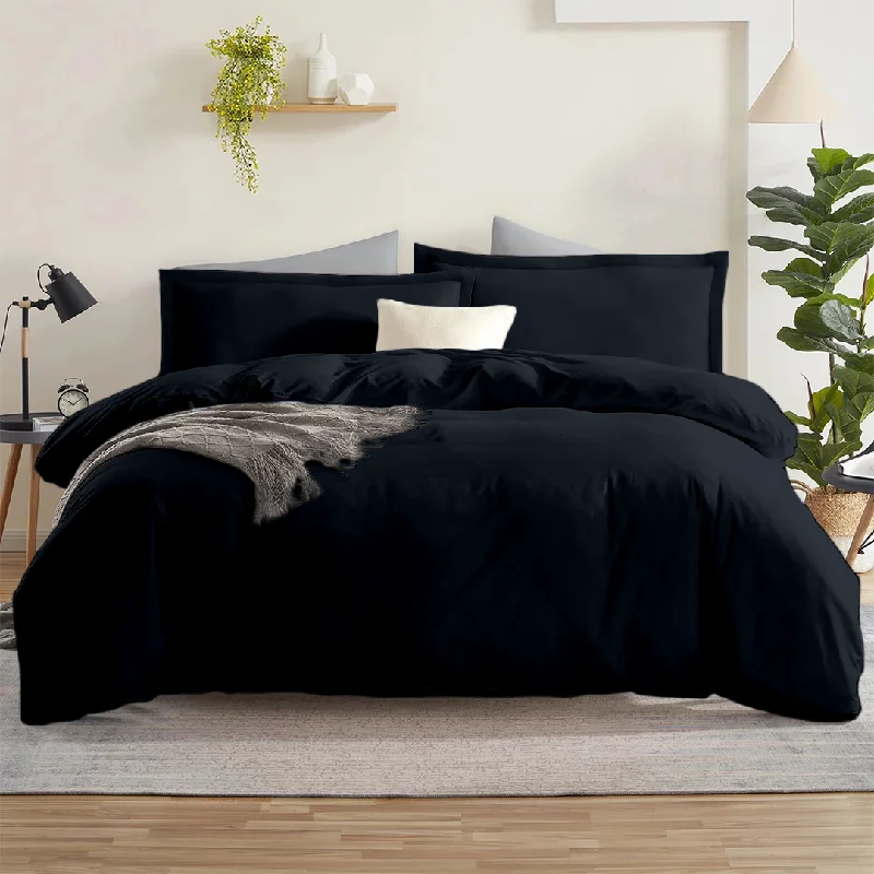 Velvet duvet covers for a plush and cozy lookNavy Blue Duvet Cover Set Comfy Solid Sateen