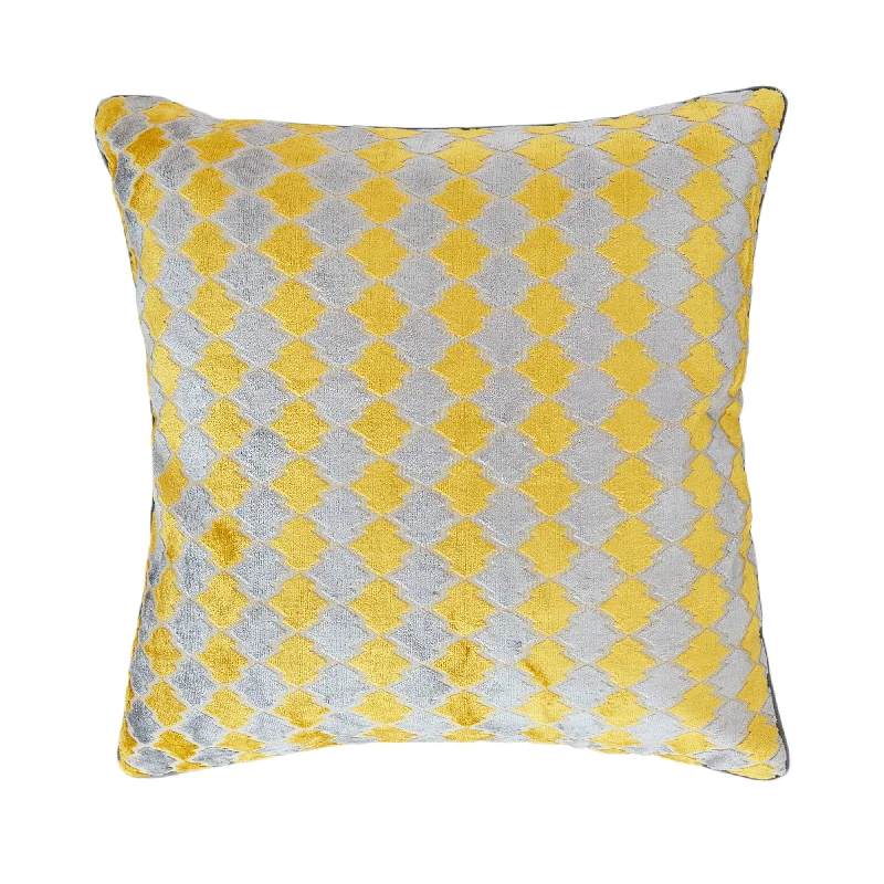 Back Support Pillows for Office ChairsYellow Plaid Pattern Pillow