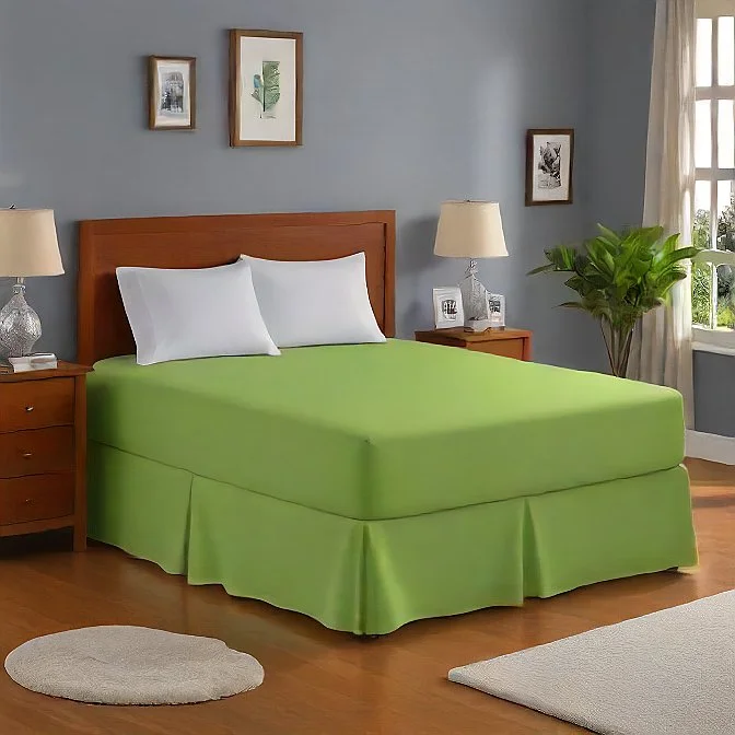 Bed skirts in bold colors for a statement - making look11 Inches Drop Bed Skirt Sage Solid Egyptian Cotton 1000TC Bed skirts in bold colors for a statement - making look11 Inches Drop Bed Skirt Sage Solid Egyptian Cotton 1000TC