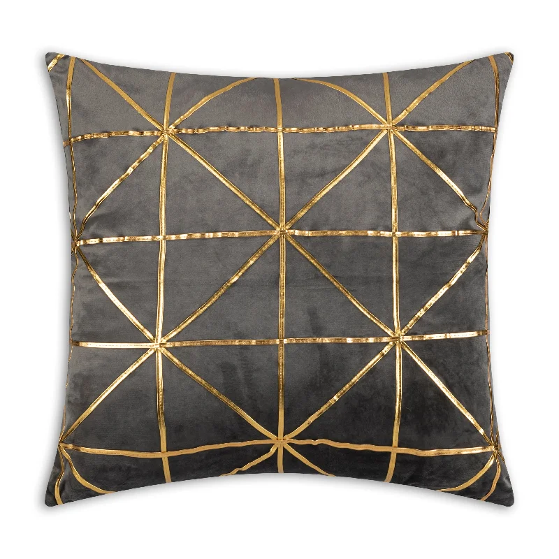 Cooling Pillows for Hot SleepersInspire Me! Home Decor Sera Charcoal Gold Pillow