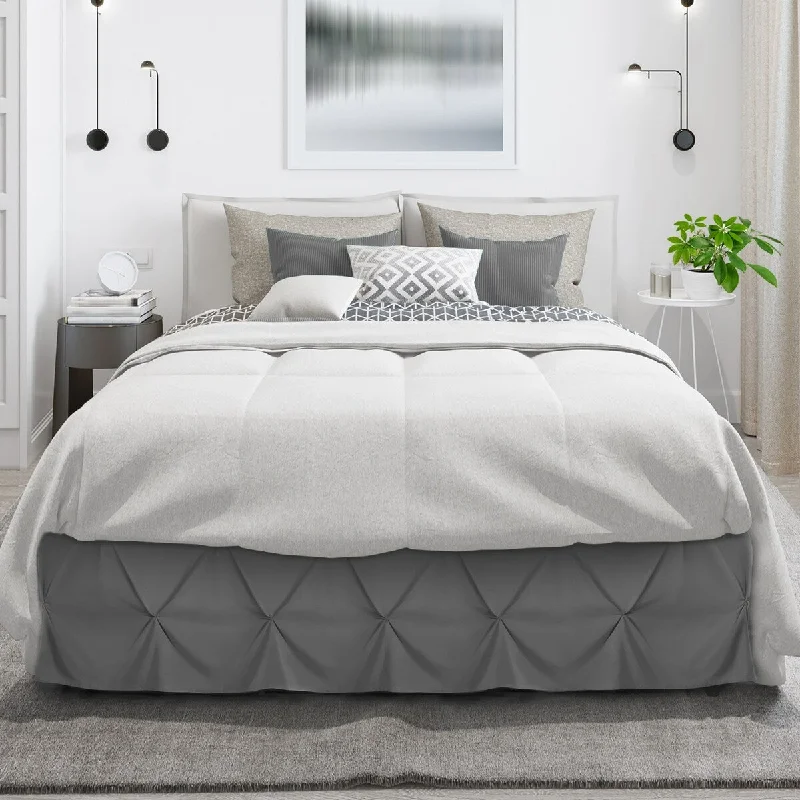 Bed skirts with a modern art - inspired printNestl Pinch Pleat Bed Skirt - Soft Premium Microfiber Ruffle Bed Skirt - 14" Tailored Pintuck Wrap Around Dust Ruffle Bed skirts with a modern art - inspired printNestl Pinch Pleat Bed Skirt - Soft Premium Microfiber Ruffle Bed Skirt - 14" Tailored Pintuck Wrap Around Dust Ruffle