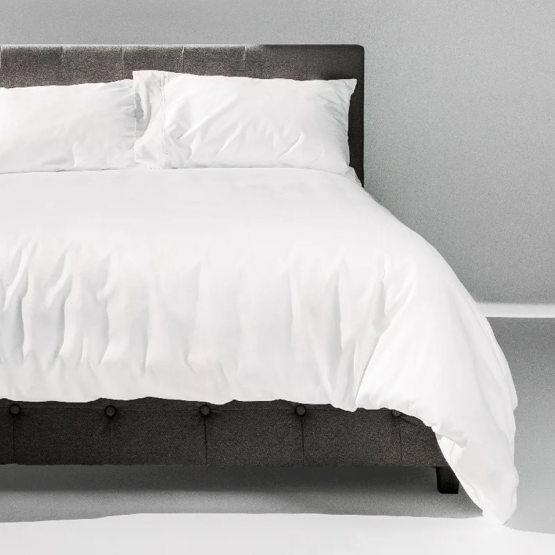Polyester - Cotton Blend Sheets for Durability and ComfortThe New-Way Duvet Cover | Easy: Zips Open Wide on 2 Sides | No Bunching: Comforter Clips In | Quick Adjustments w/Hidden Side Vents | 100% Cotton Percale Polyester - Cotton Blend Sheets for Durability and ComfortThe New-Way Duvet Cover | Easy: Zips Open Wide on 2 Sides | No Bunching: Comforter Clips In | Quick Adjustments w/Hidden Side Vents | 100% Cotton Percale
