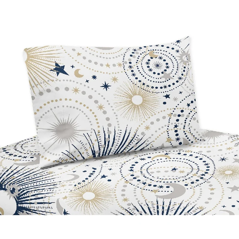 Quilted Cotton Sheets for a Warm and Inviting BedStar and Moon Collection 4-piece Queen Sheet Set - Navy Blue, Gold, and Grey Celestial Sky Stars Gender Neutral Unisex Quilted Cotton Sheets for a Warm and Inviting BedStar and Moon Collection 4-piece Queen Sheet Set - Navy Blue, Gold, and Grey Celestial Sky Stars Gender Neutral Unisex