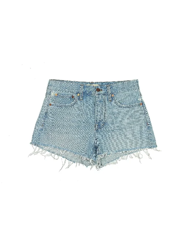 High-Rise Denim Shorts in Medium Wash