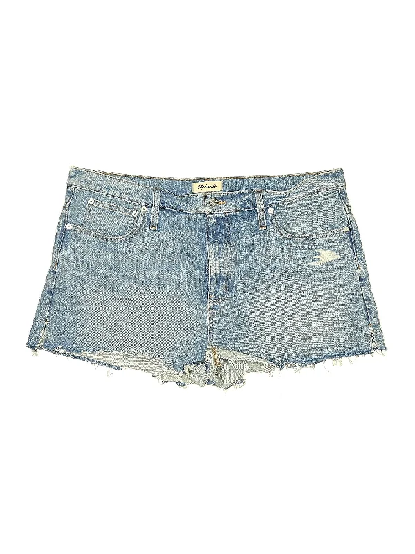 High-Rise Denim Shorts in Medium Wash