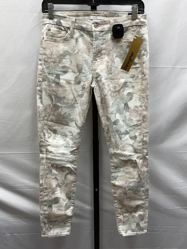 Floral Print Jeans Designer 7 For All Mankind, Size 4