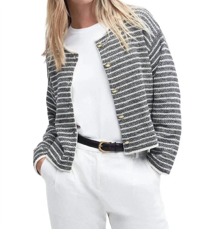 Reil Knitted Cardigan In Black