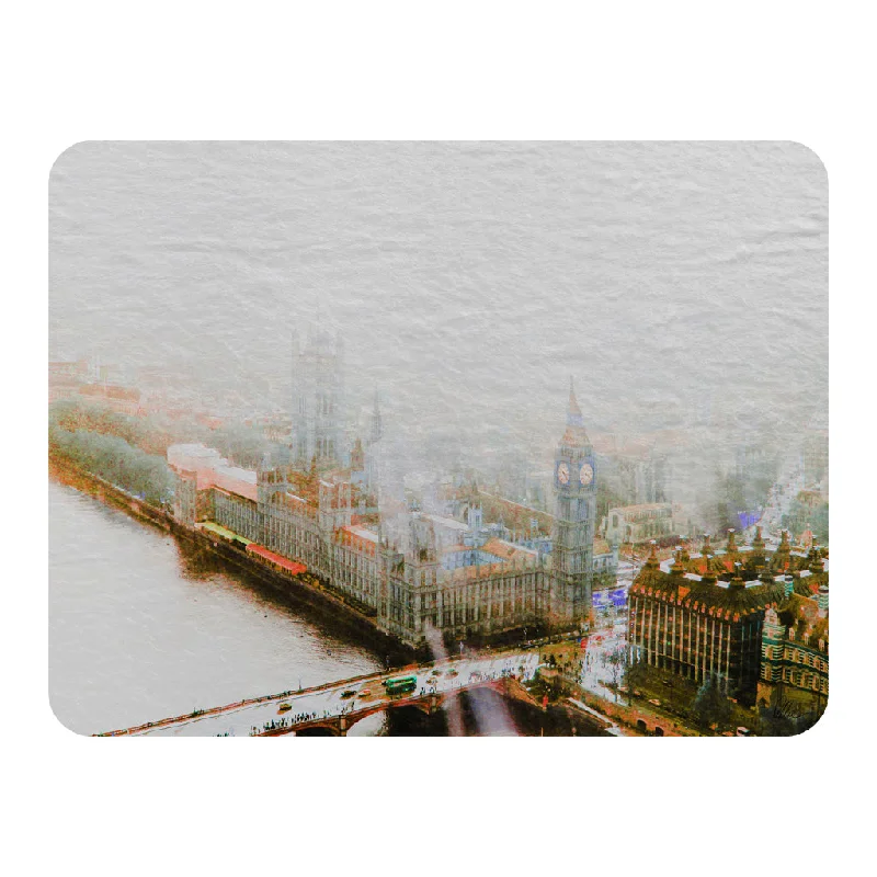 Recycled polyester blankets for an eco - conscious optionBIG BEN IN THE MIST (Blanket) Recycled polyester blankets for an eco - conscious optionBIG BEN IN THE MIST (Blanket)