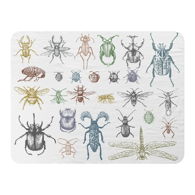 Cotton blankets for breathability and a lightweight feelbig set of insects bugs beetles and bees many species in vintage old hand drawn style (Blanket) Cotton blankets for breathability and a lightweight feelbig set of insects bugs beetles and bees many species in vintage old hand drawn style (Blanket)