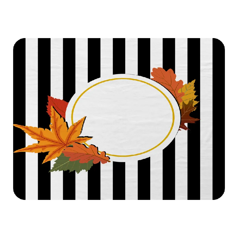 Bamboo fiber blankets with natural antibacterial propertiesBlack Stripes, Autumn Leaves (Blanket) Bamboo fiber blankets with natural antibacterial propertiesBlack Stripes, Autumn Leaves (Blanket)