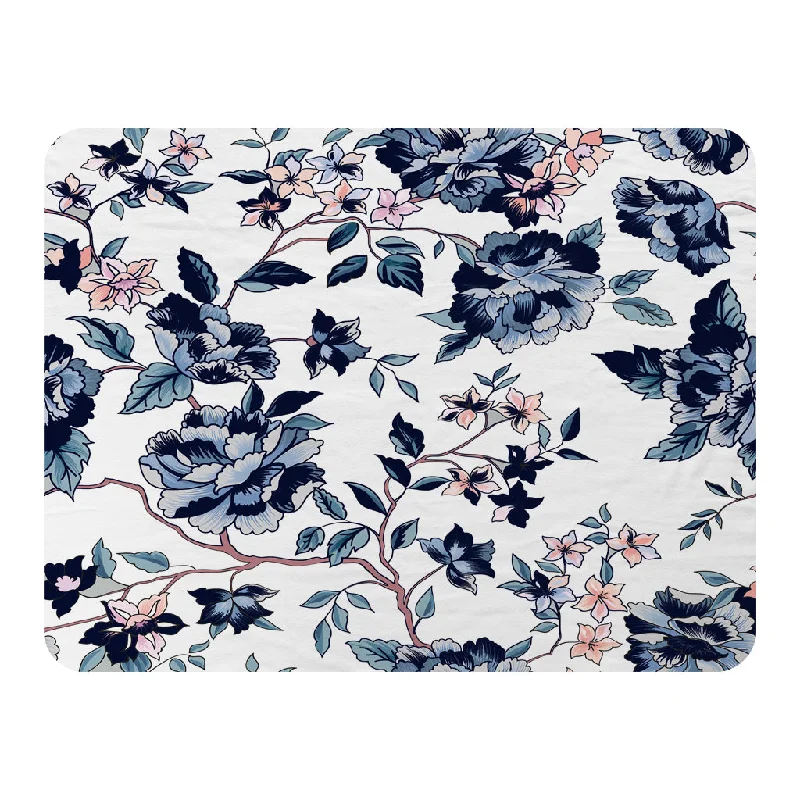 Cotton blankets for breathability and a lightweight feelBlue Flower Illustrations (Blanket) Cotton blankets for breathability and a lightweight feelBlue Flower Illustrations (Blanket)