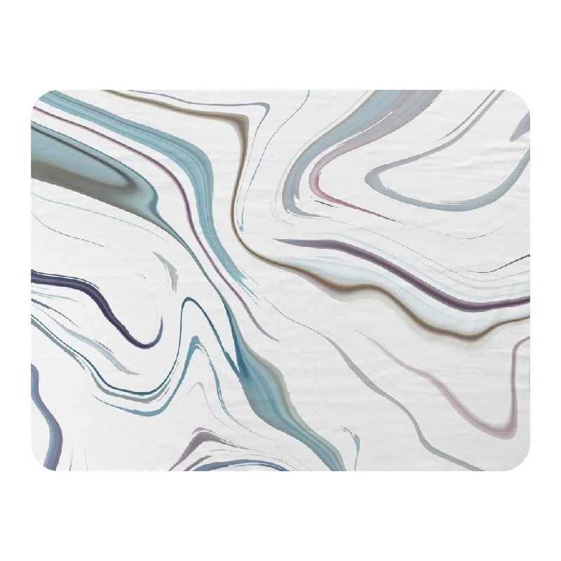 Recycled polyester blankets for an eco - conscious optionBlue Rippled Marble (Blanket) Recycled polyester blankets for an eco - conscious optionBlue Rippled Marble (Blanket)