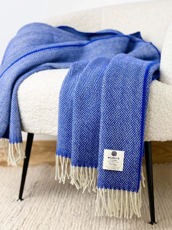 Queen - size blankets for standard - sized bedsBluebell Herringbone Throw