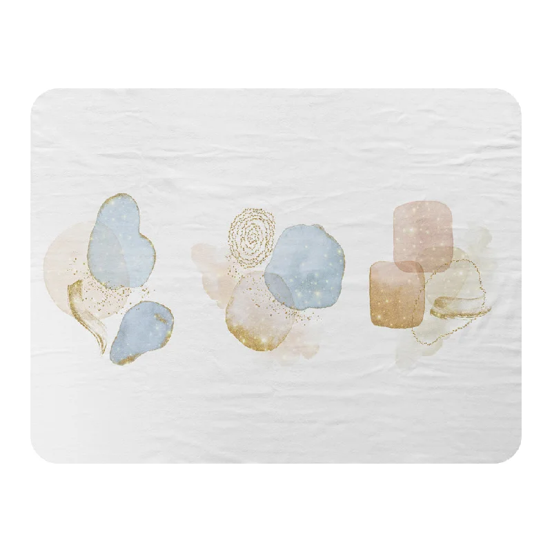 Fleece blankets for a cozy and plush textureBlush, blue, white, beige watercolor illustration & elements (Blanket) Fleece blankets for a cozy and plush textureBlush, blue, white, beige watercolor illustration & elements (Blanket)