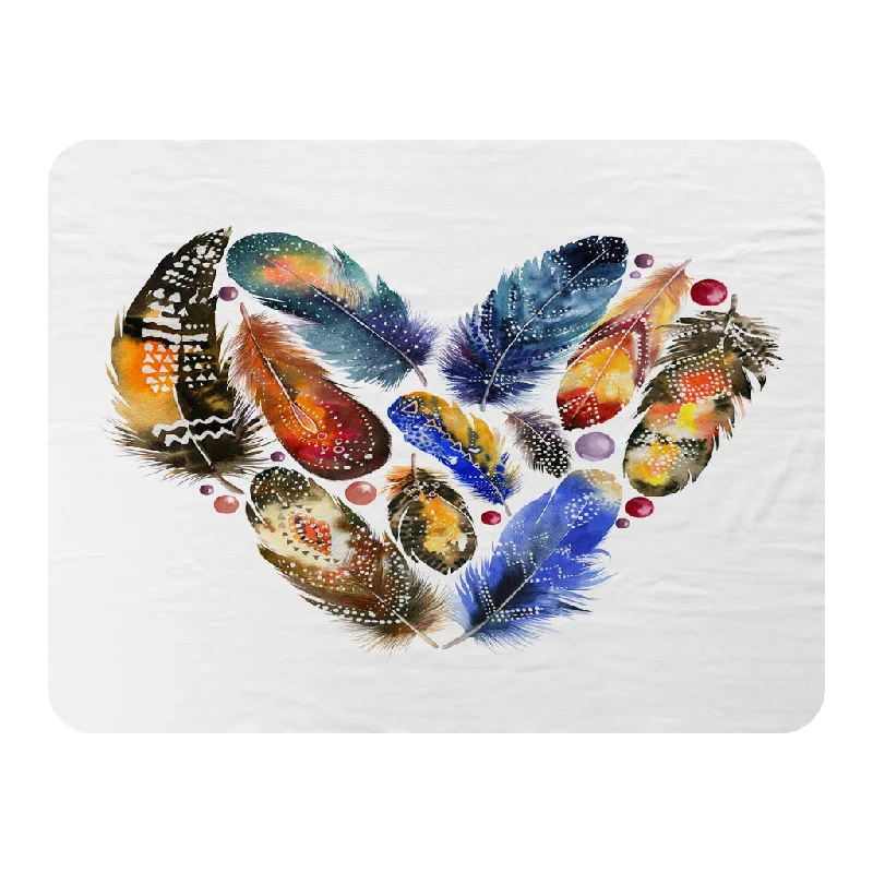 Fleece blankets for a cozy and plush textureBoho tribal heart (Blanket)