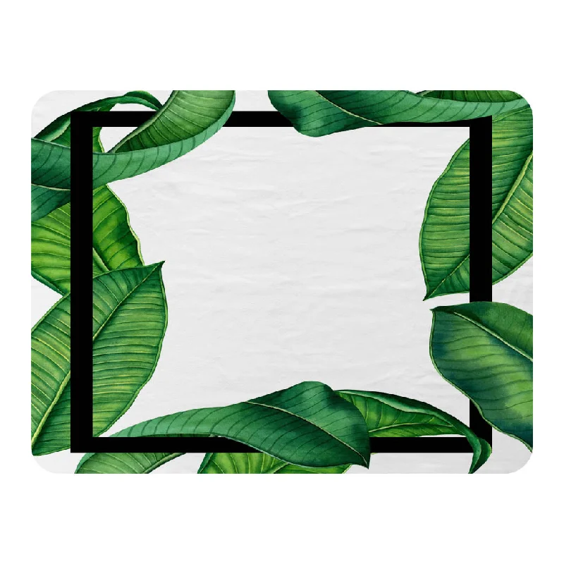 Mohair blankets with a unique sheen and softnessBotanical & Black Border (Blanket)