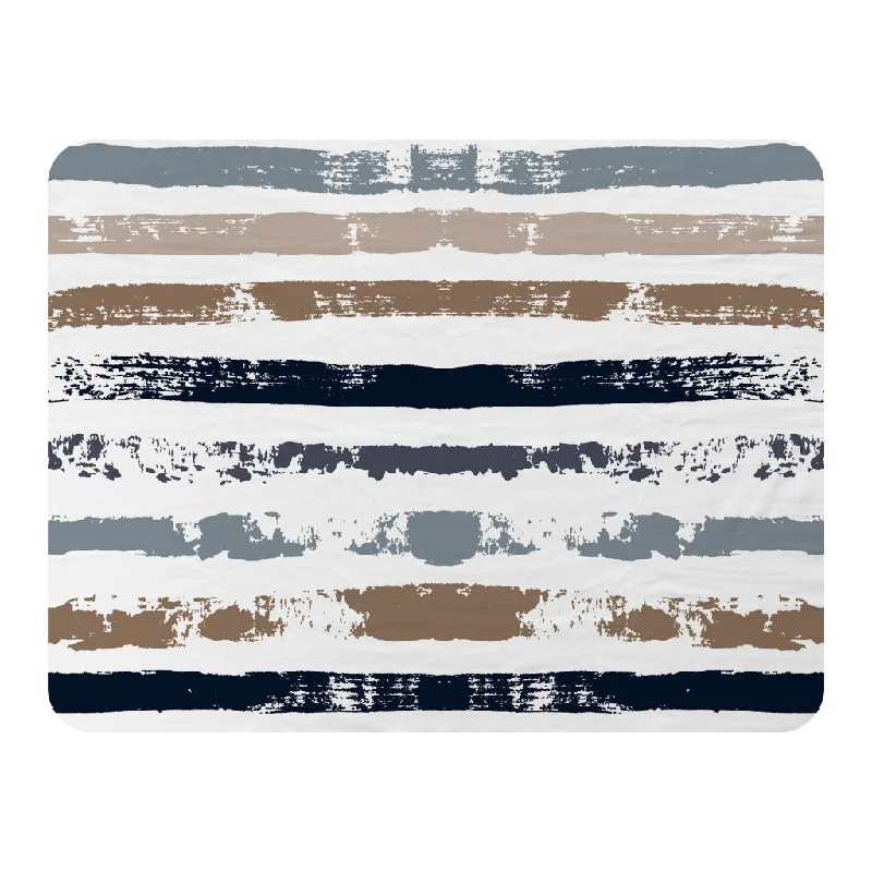 Chenille blankets with a thick and fuzzy textureBrush strokes (Blanket)