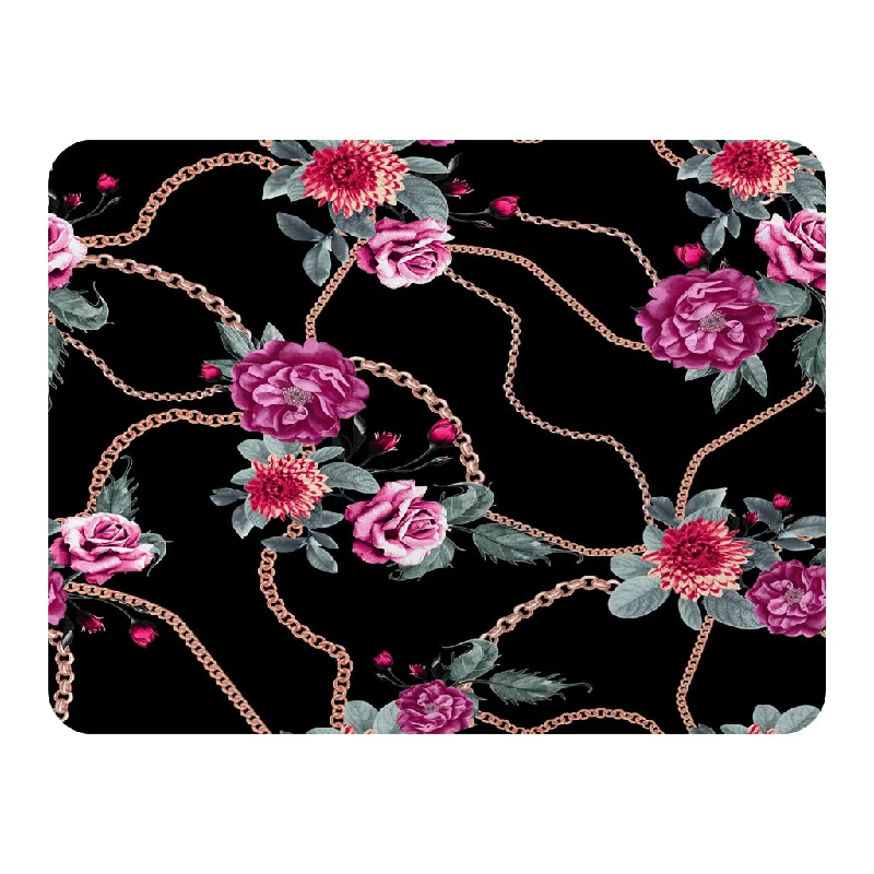 Recycled polyester blankets for an eco - conscious optionChain and flowers pattern (Blanket)
