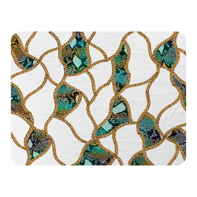Rayon from bamboo blankets for a silky and breathable feelChains & Snake Skin (Blanket) Rayon from bamboo blankets for a silky and breathable feelChains & Snake Skin (Blanket)