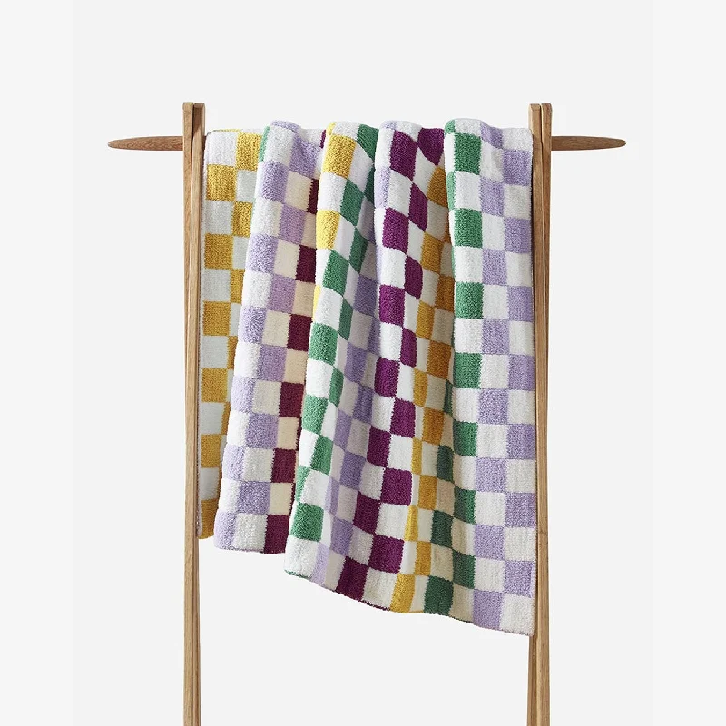 Chenille blankets with a thick and fuzzy textureSunday Citizen Checkerboard Throw