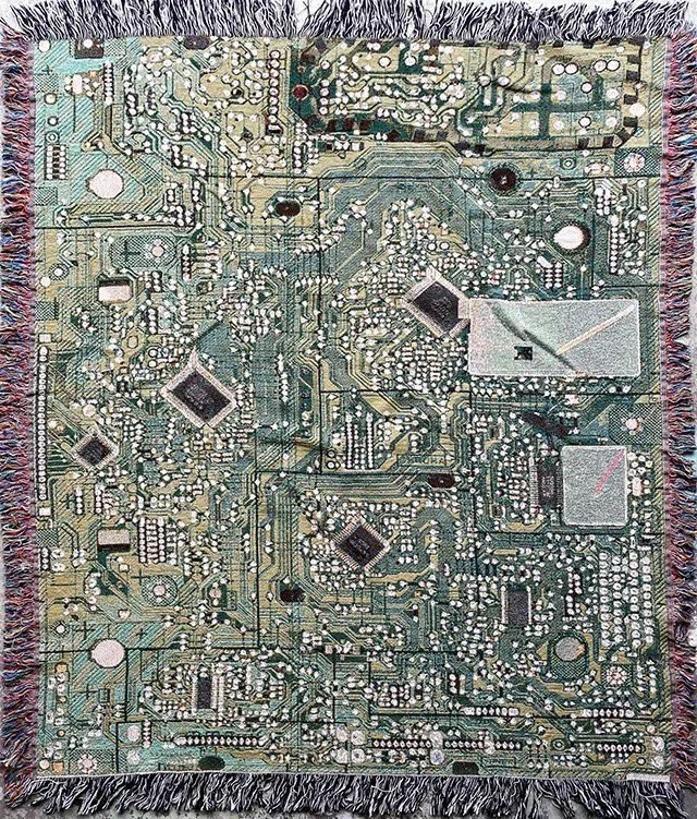 Queen - size blankets for standard - sized bedsCircuit Board Blanket (Reissue)