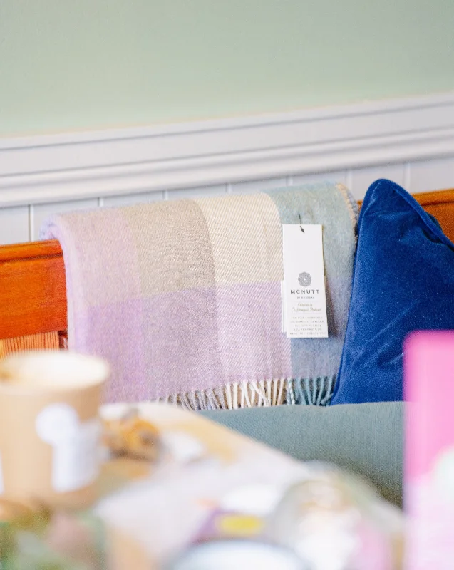 Silk blankets with a smooth and elegant touchMcNutt Coastal Check Merino Throw