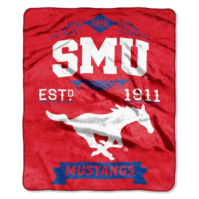 Recycled polyester blankets for an eco - conscious optionCOL 670 Southern Methodist 'Label' Raschel Throw Recycled polyester blankets for an eco - conscious optionCOL 670 Southern Methodist 'Label' Raschel Throw