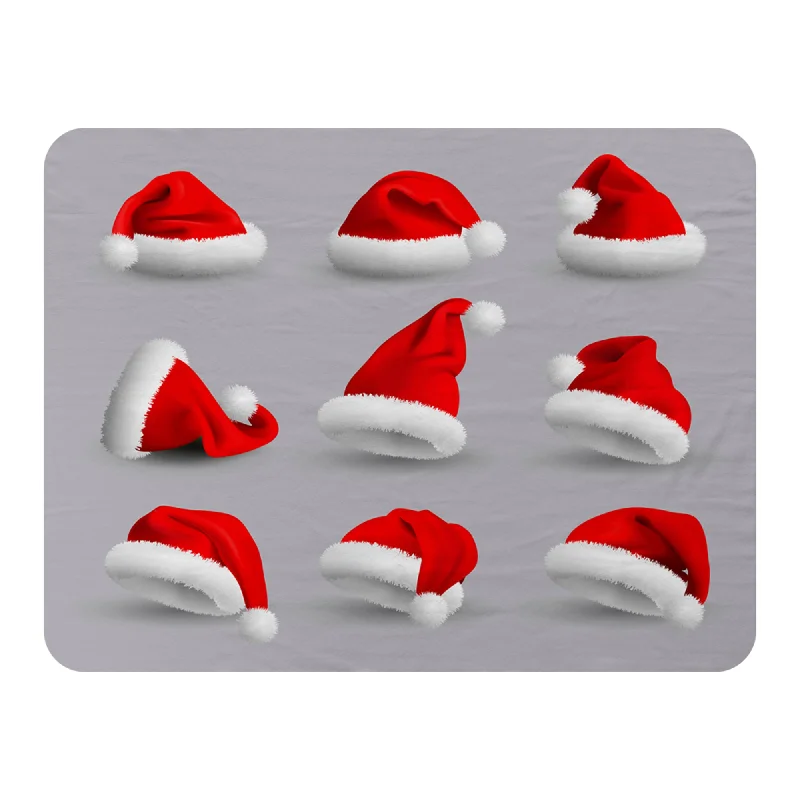 Queen - size blankets for standard - sized bedsCollection of red santa claus hats (blanket) Queen - size blankets for standard - sized bedsCollection of red santa claus hats (blanket)