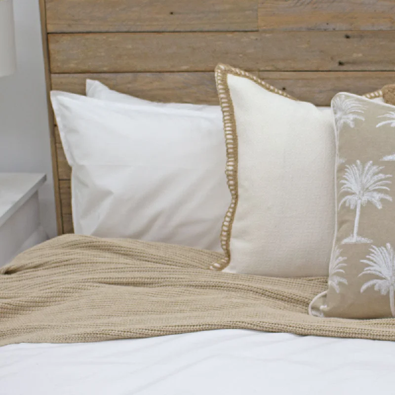 Cashmere blankets for ultimate softness and luxuryLinen Cotton Knit Throw Natural