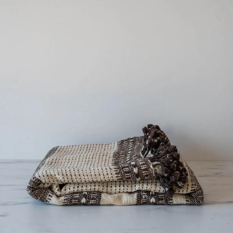 Microfiber blankets that are durable and easy to care forCream Bhujodi Blanket