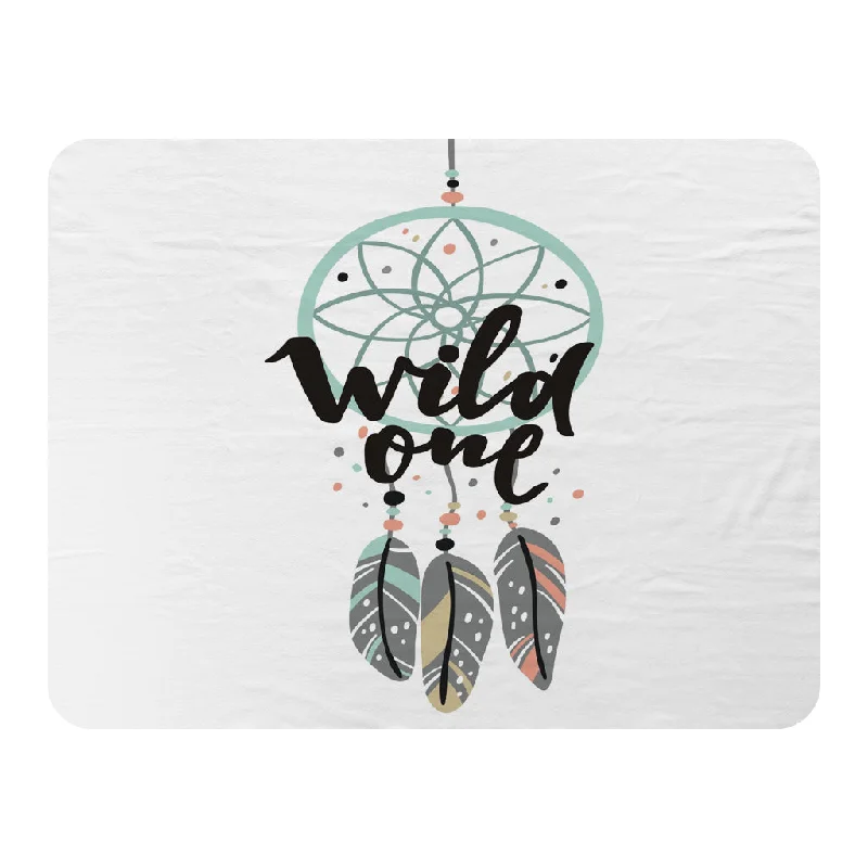 Mohair blankets with a unique sheen and softnessCute print in Boho style (Blanket)