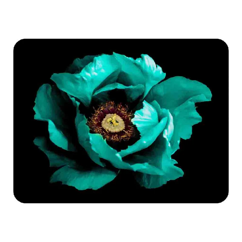 Chenille blankets with a thick and fuzzy textureCyan Peony Flower (Blanket)