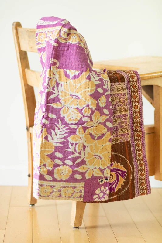 Fleece blankets for a cozy and plush textureDelight No. 1 Kantha Mini Blanket