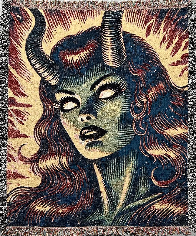 Recycled polyester blankets for an eco - conscious optionDemon Girl Blanket