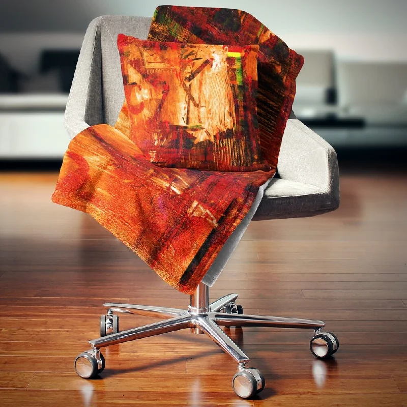 Silk blankets with a smooth and elegant touchDesignart 'Abstract Fire Red' Abstract Throw Blanket Silk blankets with a smooth and elegant touchDesignart 'Abstract Fire Red' Abstract Throw Blanket