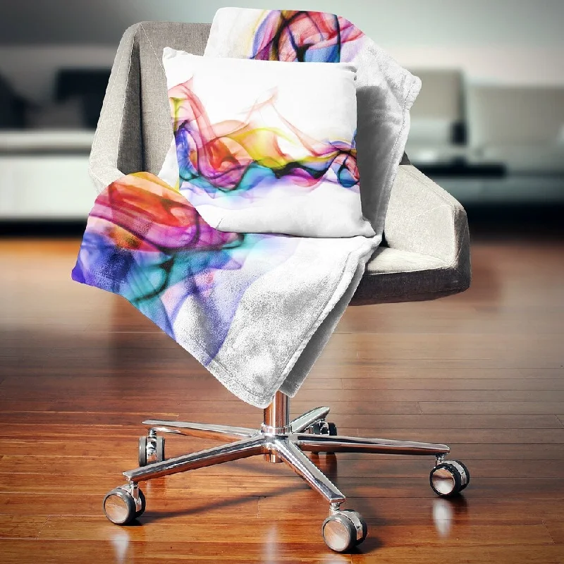 Recycled polyester blankets for an eco - conscious optionDesignart 'Abstract Smoke' Contemporary Throw Blanket Recycled polyester blankets for an eco - conscious optionDesignart 'Abstract Smoke' Contemporary Throw Blanket