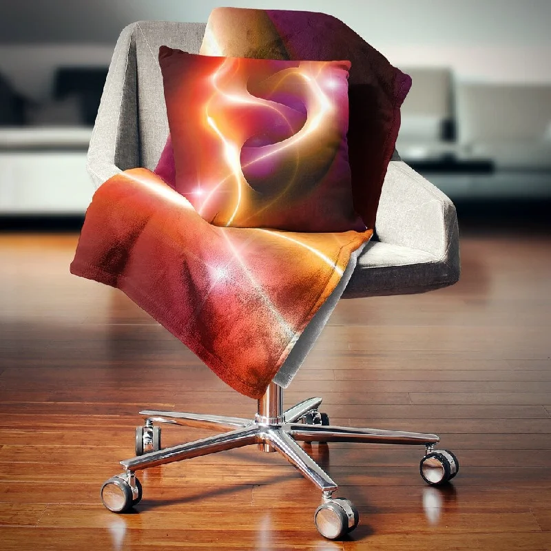 King - size blankets to cover large beds comfortablyDesignart 'Abstract Warm Red Fractal Design' Abstract Throw Blanket King - size blankets to cover large beds comfortablyDesignart 'Abstract Warm Red Fractal Design' Abstract Throw Blanket
