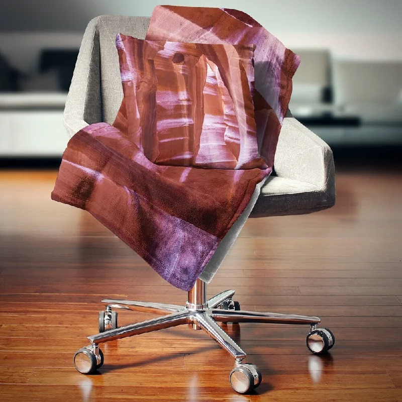 Synthetic fiber blend blankets for a budget - friendly choiceDesignart 'Antelope Canyon Structures' Landscape Photography Throw Blanket Synthetic fiber blend blankets for a budget - friendly choiceDesignart 'Antelope Canyon Structures' Landscape Photography Throw Blanket
