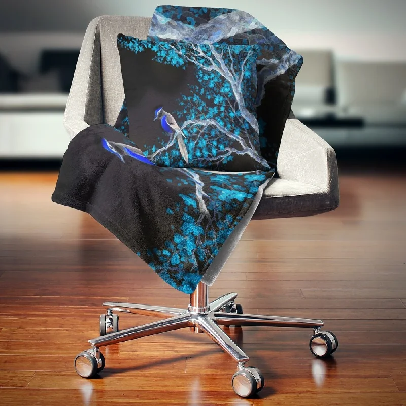 Cashmere blankets for ultimate softness and luxuryDesignart 'Beautiful Bird on Flowering Branch' Floral Throw Blanket Cashmere blankets for ultimate softness and luxuryDesignart 'Beautiful Bird on Flowering Branch' Floral Throw Blanket