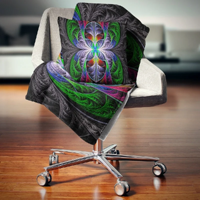 Silk blankets with a smooth and elegant touchDesignart 'Beautiful Fractal Stained Glass' Abstract Throw Blanket Silk blankets with a smooth and elegant touchDesignart 'Beautiful Fractal Stained Glass' Abstract Throw Blanket