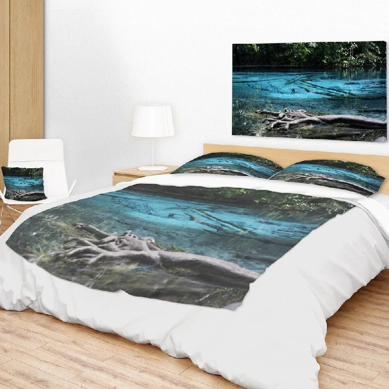 Mohair blankets with a unique sheen and softnessDesignart 'Blue Pond in Deep Forest' Landscape Photography Throw Blanket Mohair blankets with a unique sheen and softnessDesignart 'Blue Pond in Deep Forest' Landscape Photography Throw Blanket