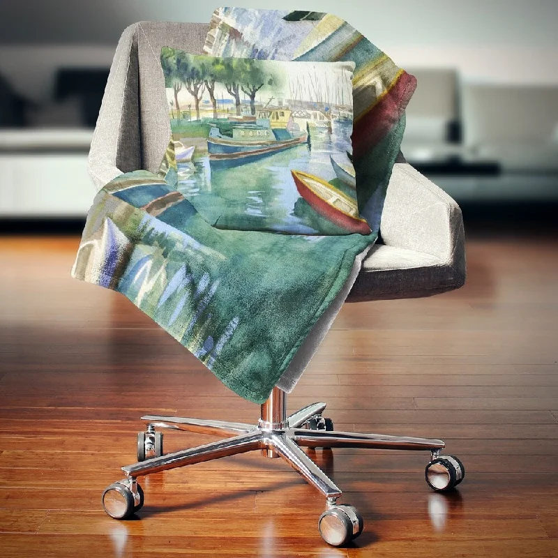 Acrylic blankets for a soft and affordable alternativeDesignart 'Boats in River Watercolor' Landscape Fleece Throw Blanket Acrylic blankets for a soft and affordable alternativeDesignart 'Boats in River Watercolor' Landscape Fleece Throw Blanket