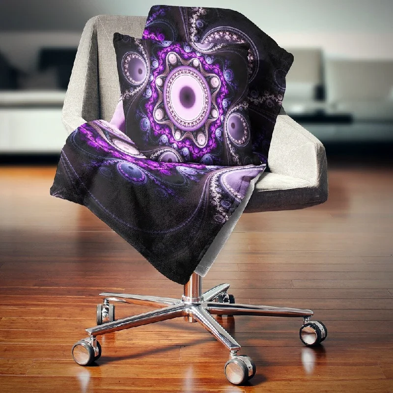 Silk blankets with a smooth and elegant touchDesignart 'Bright Fractal Circles and Waves' Abstract Throw Blanket Silk blankets with a smooth and elegant touchDesignart 'Bright Fractal Circles and Waves' Abstract Throw Blanket