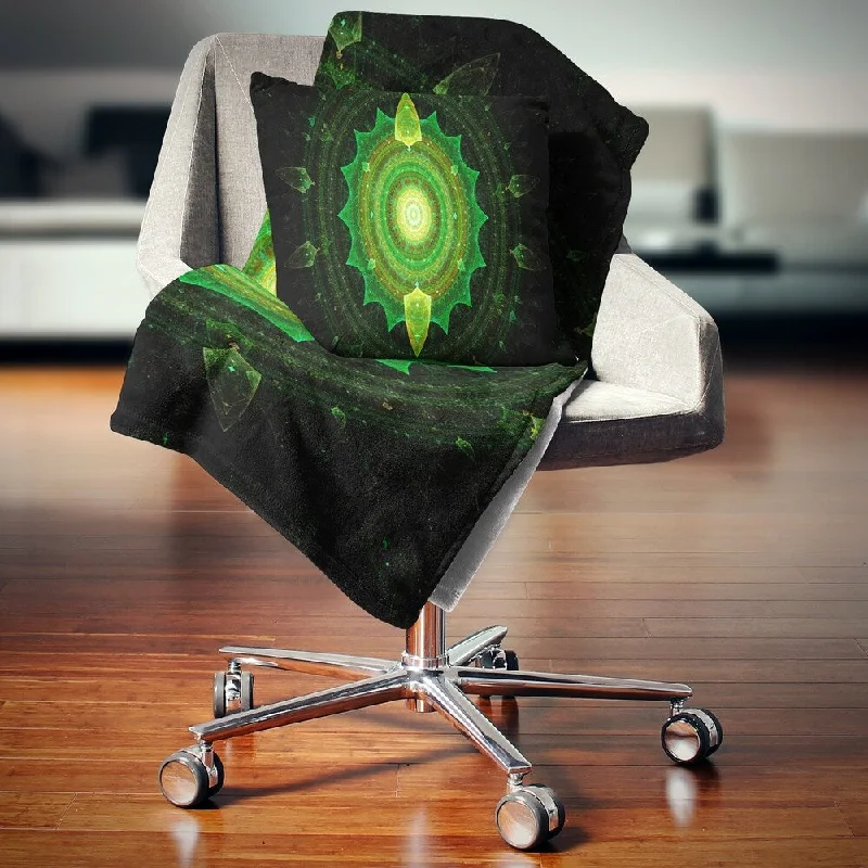 Alpaca wool blankets for a hypoallergenic and warm optionDesignart 'Cabalistic Green Fractal Sphere' Abstract Throw Blanket Alpaca wool blankets for a hypoallergenic and warm optionDesignart 'Cabalistic Green Fractal Sphere' Abstract Throw Blanket
