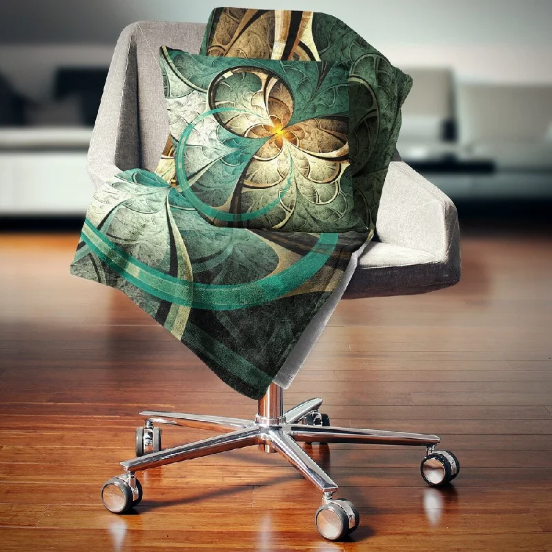 Wool blankets with natural warmth and insulationDesignart 'Dark Yellow Green Fractal Flower' Abstract Throw Blanket Wool blankets with natural warmth and insulationDesignart 'Dark Yellow Green Fractal Flower' Abstract Throw Blanket