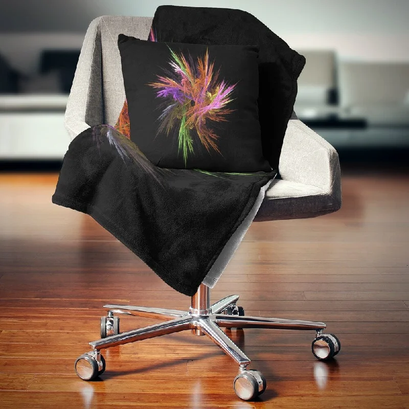 Wool blankets with natural warmth and insulationDesignart 'Excitingly Colorful Fractal Flower' Floral Throw Blanket Wool blankets with natural warmth and insulationDesignart 'Excitingly Colorful Fractal Flower' Floral Throw Blanket