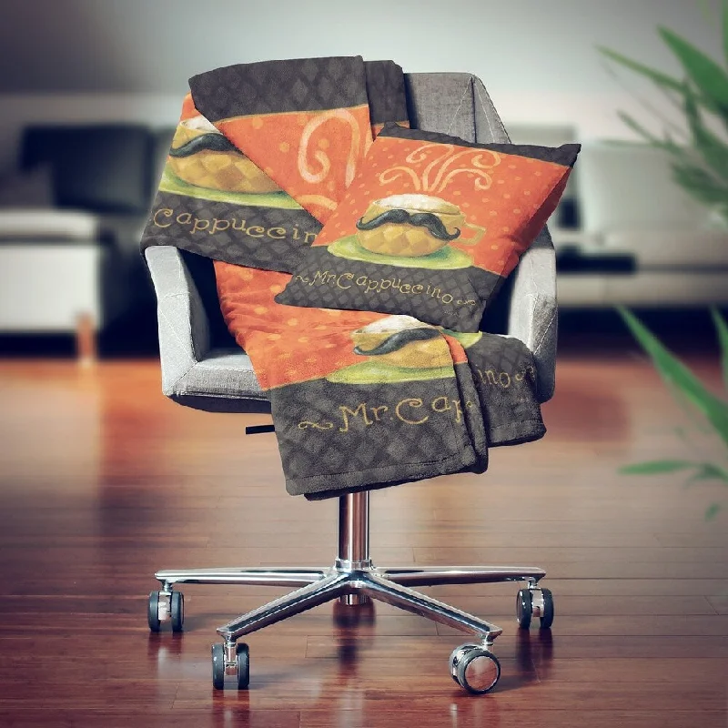 Cotton blankets for breathability and a lightweight feelDesignart' Kitchen Cafe Moustache IV' Kitchen Throw Blanket - 71x59 Cotton blankets for breathability and a lightweight feelDesignart' Kitchen Cafe Moustache IV' Kitchen Throw Blanket - 71x59