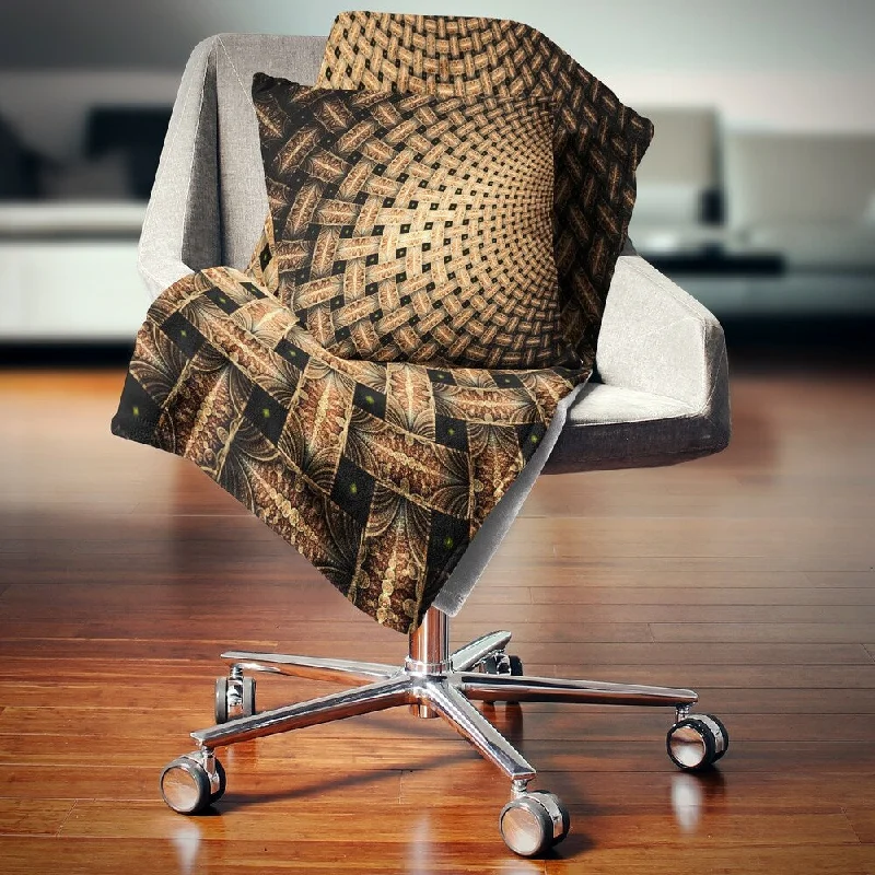 Rayon from bamboo blankets for a silky and breathable feelDesignart 'Large Symmetrical Brown Flower' Floral Throw Blanket Rayon from bamboo blankets for a silky and breathable feelDesignart 'Large Symmetrical Brown Flower' Floral Throw Blanket